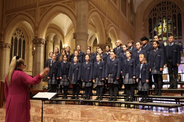 Holy Cross College students performing at the Spirit of the Arts